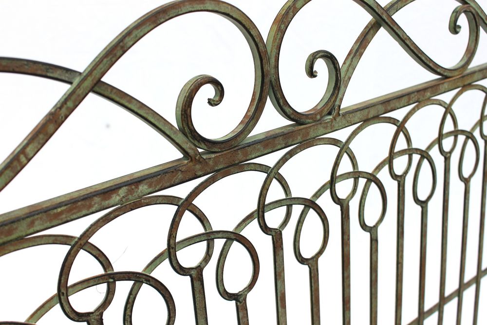 DanDiBo garden bench metal weatherproof patina green 110 cm 2 seater bench JC150014 park bench iron garden