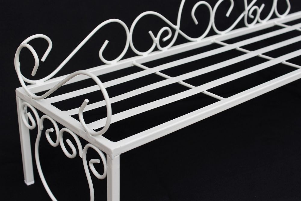 Blumenbank Mi Weiß Blumenständer 75cm Blumenregal Blumentreppe Pflanzentreppe Regal