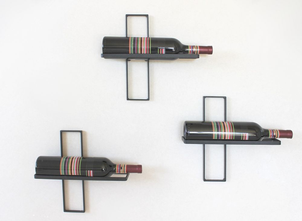 Wine rack D3 made of metal Bottle rack set of 3 Wall rack Bottle rack Shelf ...