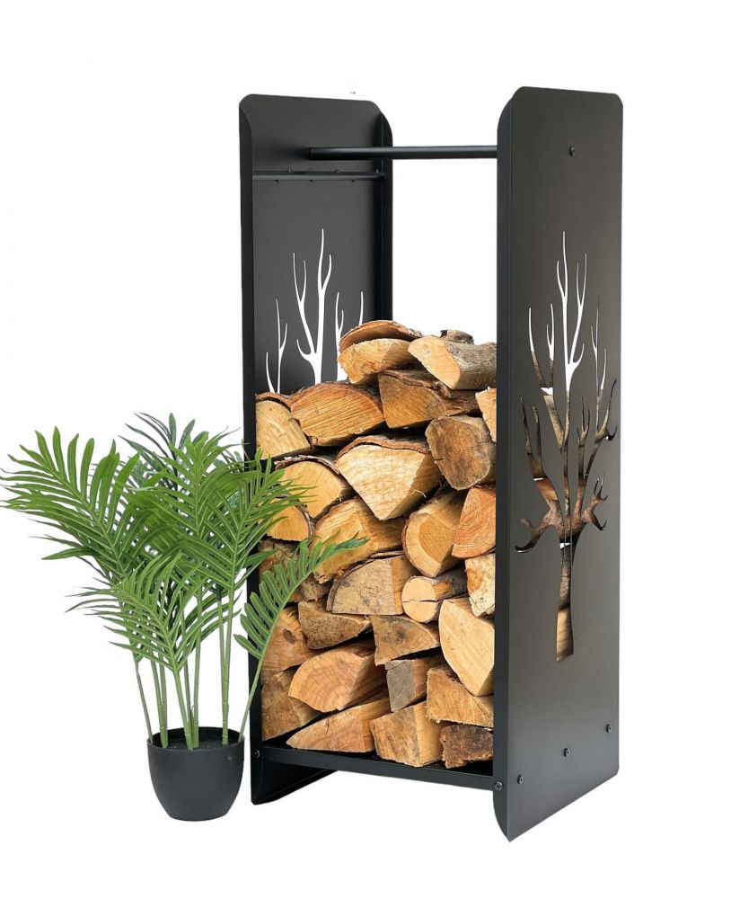 Firewood rack 10-1470 Fireplace wood rack 100 cm Wood basket Fireplace wood holder Wood rack