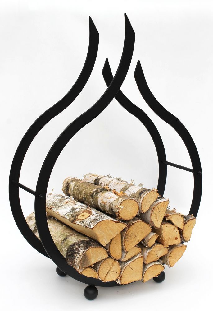 Kaminholzregal Flamme Kaminholzständer 78 cm Holzkorb Kaminholzhalter Holzregal