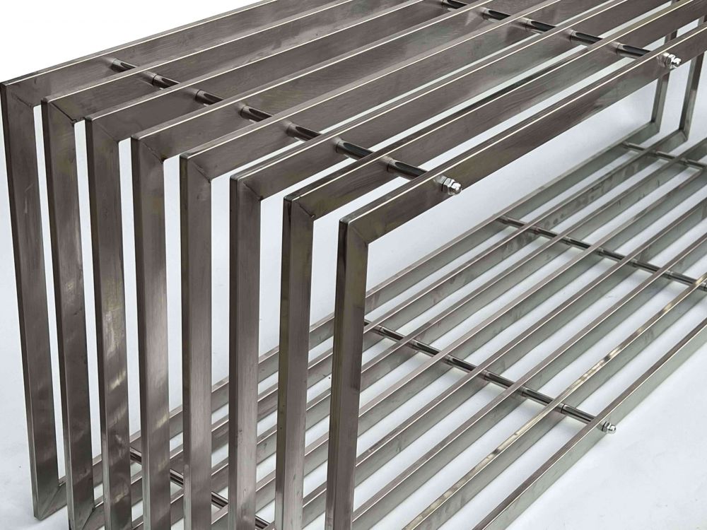 DanDiBo Kaminholzregal Innen Edelstahl Metall Kaminholzständer 96429 Brennholzregal 150 cm Holzkorb Kaminholzhalter