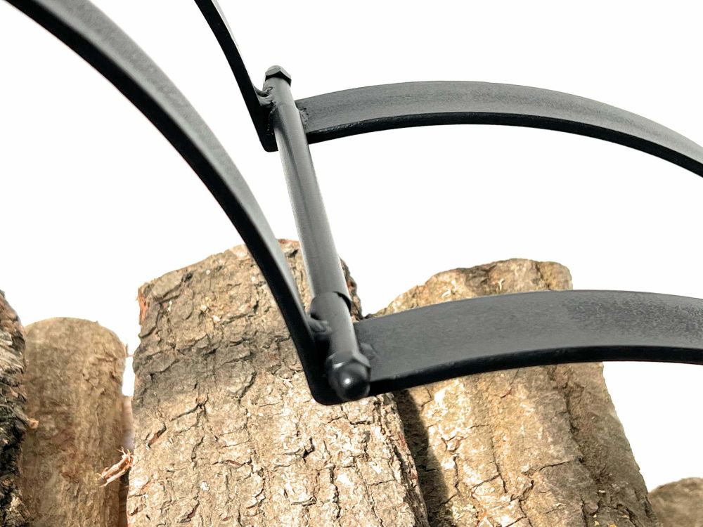 DanDiBo Kaminholzregal Innen Metall Schwarz Kaminholzständer Herz 96322 Holzkorb Kaminholzhalter Feuerholzregal Holzregal