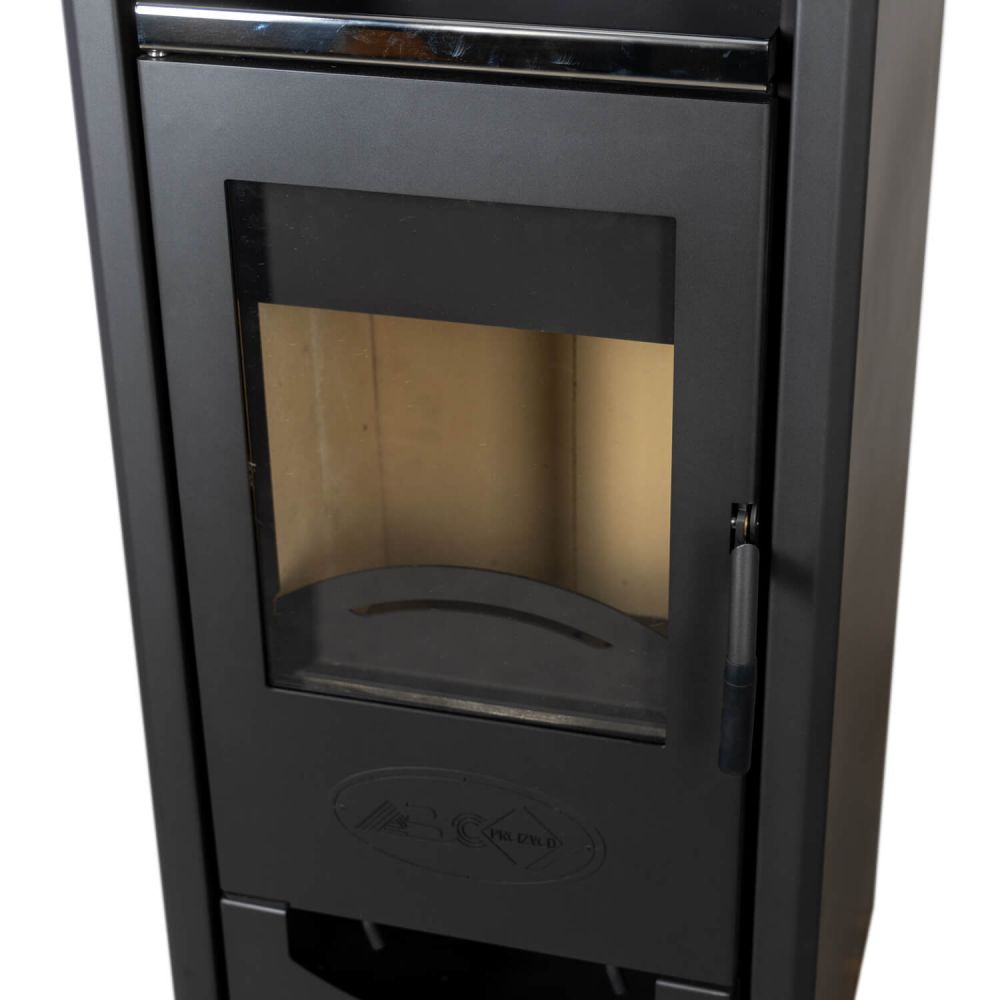EEK A ABC Quadro Inox wood-burning stove 9.5 kW with multiple occupancy Fireplace Stove Wood-burning stove Workshop stove Heating stove
