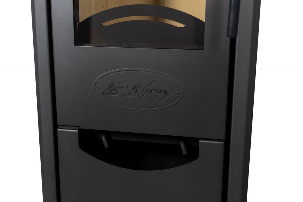 EEK A ABC Quadro Inox wood-burning stove 9.5 kW with multiple occupancy Fireplace Stove Wood-burning stove Workshop stove Heating stove