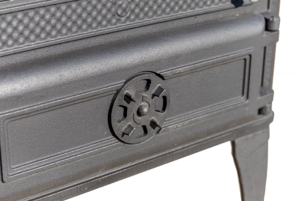 Kaminofen Gusseisen Herdplatte Kochfeld Ofen Antik Holz Guca Lava Holzofen Klein 12,5 kW Kamin Gusseisenofen Dauerbrandofen Werkstattofen Hüttenofen Heizofen