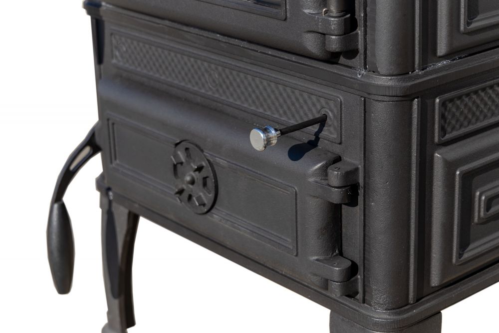 Kaminofen Gusseisen Herdplatte Kochfeld Ofen Antik Holz Guca Lava Holzofen Klein 12,5 kW Kamin Gusseisenofen Dauerbrandofen Werkstattofen Hüttenofen Heizofen