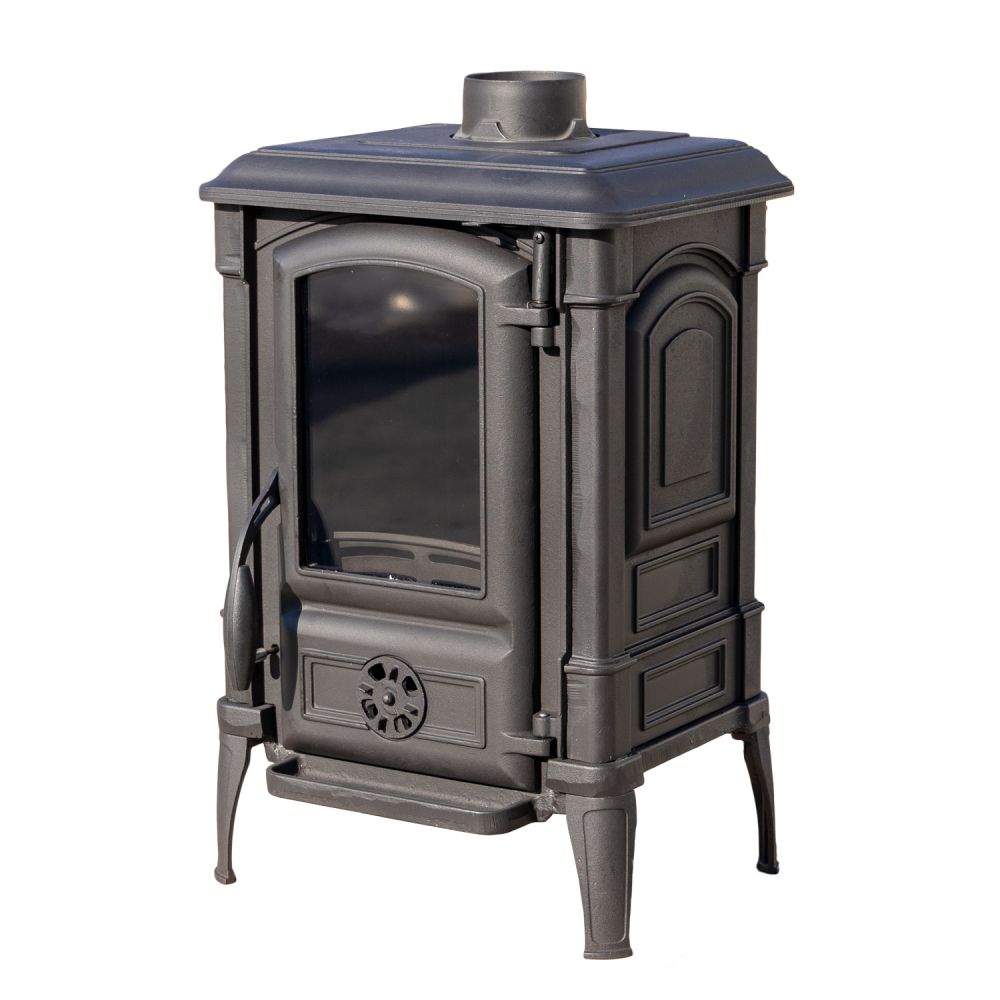 Kaminofen Gusseisen Ofen Antik Holz Guca Arina Holzofen Klein 6,5 kW Kamin Gusseisenofen Dauerbrandofen Werkstattofen Hüttenofen Heizofen