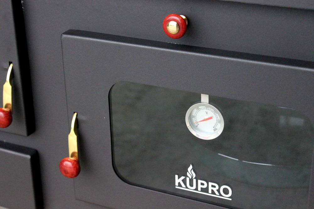 Gartenofen Küche Outdoor Ofen Holz Außenkamin Kaminofen mit Backfach und Herdplatte 93933 Kamin Garten 7,5 kW