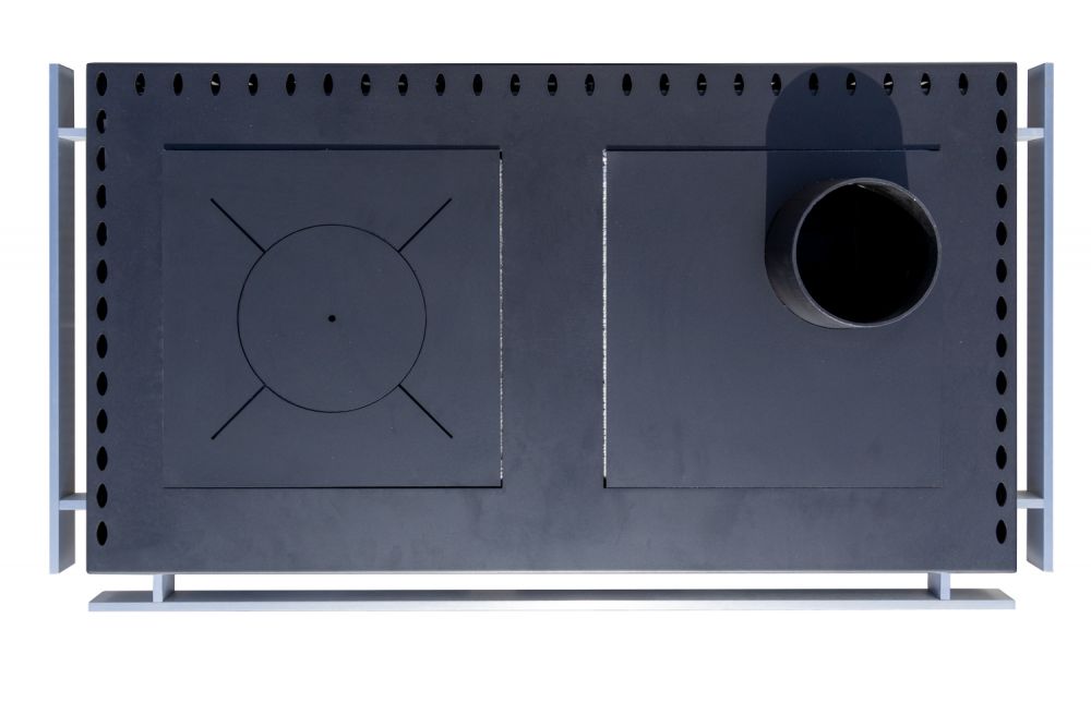 Kaminofen mit Backfach und Herdplatte Teba TKS 18 Rechts Mehrfachbelegung Holzofen 10 kW Kamin Ofen Holz Holzherd Küchenhexe Kochplatte Küchenofen