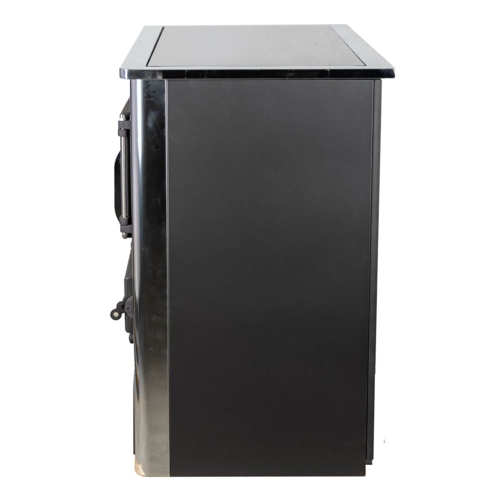 EEK A Kaminofen mit Backfach und Herdplatte mit Glaskeramik ABC Concept 2 Air Links Mehrfachbelegung Holzofen 11,6 kW Kamin Ofen Holz Werkstattofen Schwedenofen Hüttenofen Heizofen Holzofen