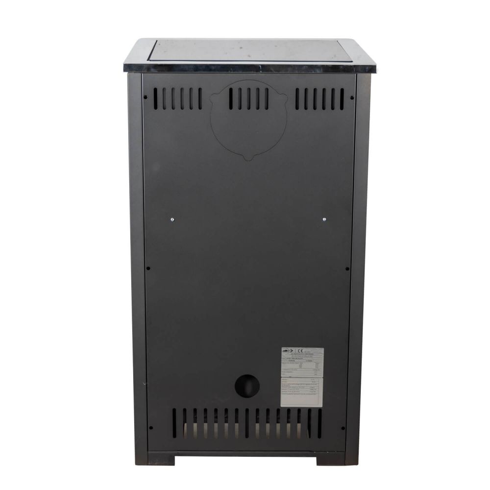 EEK A Kaminofen mit Backfach und Herdplatte mit Glaskeramik ABC Concept 2 Air Mini Mehrfachbelegung Holzofen 10 kW Kamin Ofen Holz Werkstattofen Schwedenofen Hüttenofen Heizofen Holzofen