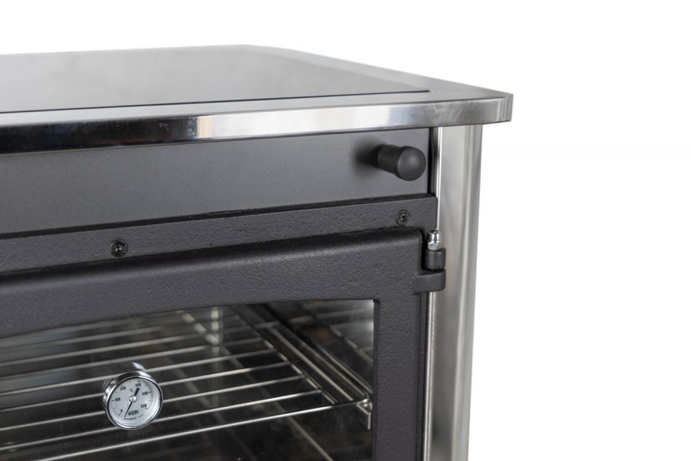 EEK A Kaminofen mit Backfach und Herdplatte mit Glaskeramik ABC Concept 2 Air Rechts Mehrfachbelegung Holzofen 11,6 kW Kamin Ofen Holz Werkstattofen Schwedenofen Hüttenofen Heizofen Holzofen