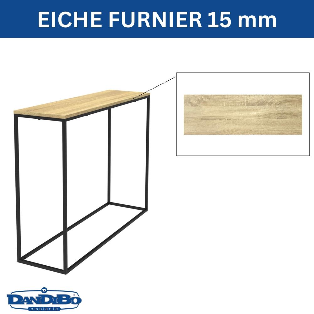 DanDiBo Konsolentisch Schmal Metall Modern 100x80x30 cm Sideboard Beistelltisch 96636 Ablagetisch Flurtisch Sofatisch