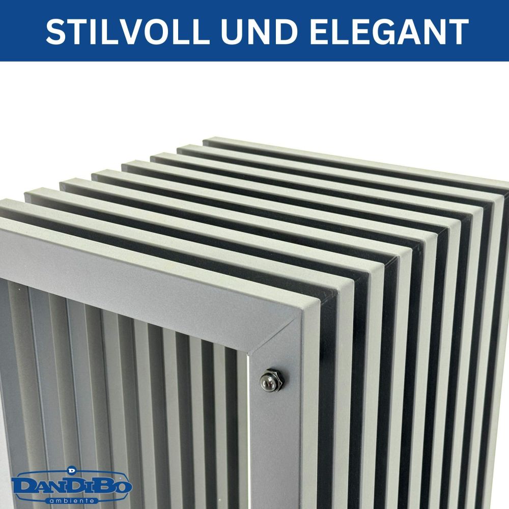 DanDiBo Slatted stool Stool Metal Black Square BASE Solid 65 cm Modern Side table Slats