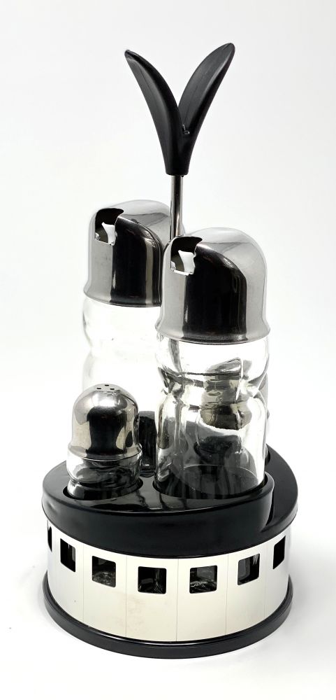Vinegar and oil dispenser glass salt pepper set stainless steel 209 silver glass oil dispenser