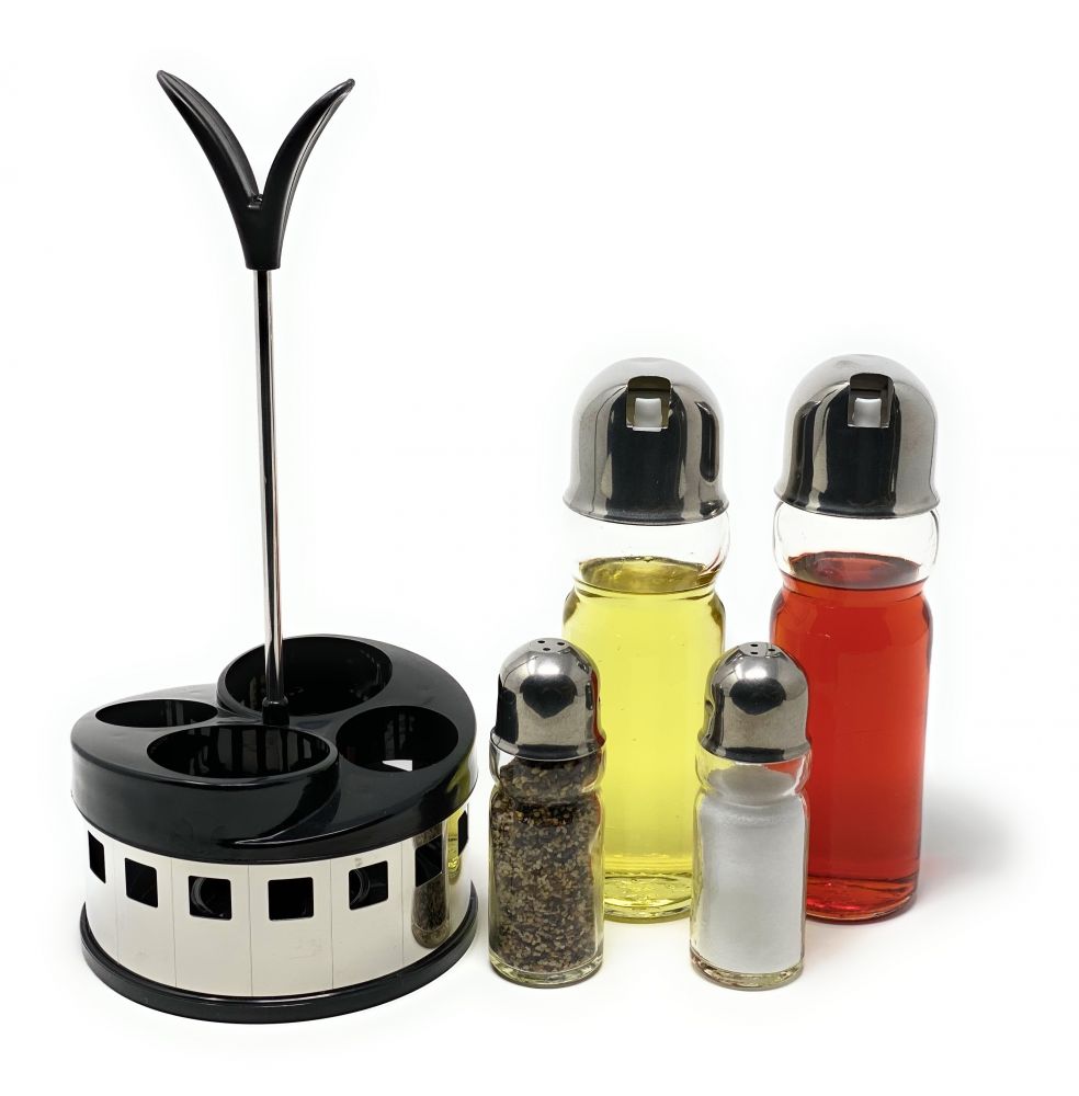 Vinegar and oil dispenser glass salt pepper set stainless steel 209 silver glass oil dispenser