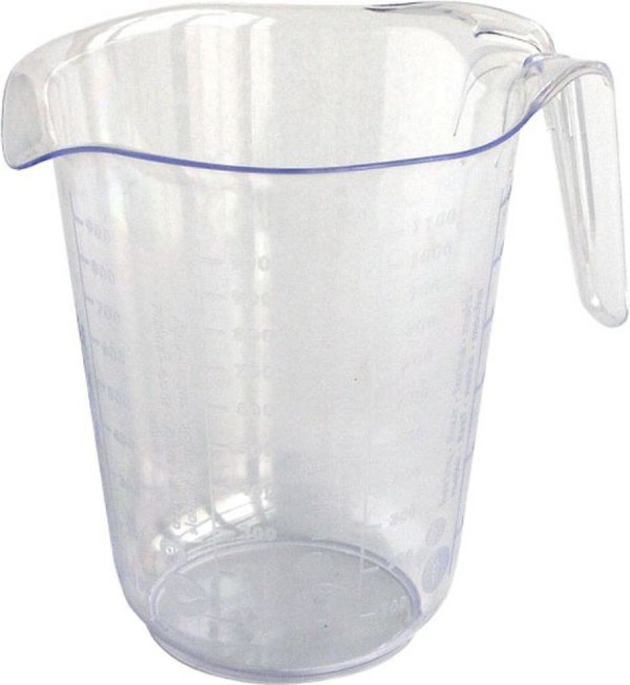 Messbecher 1l Kunststoff Transparent Messkanne Füllvolumen 1 Liter Literbecher
