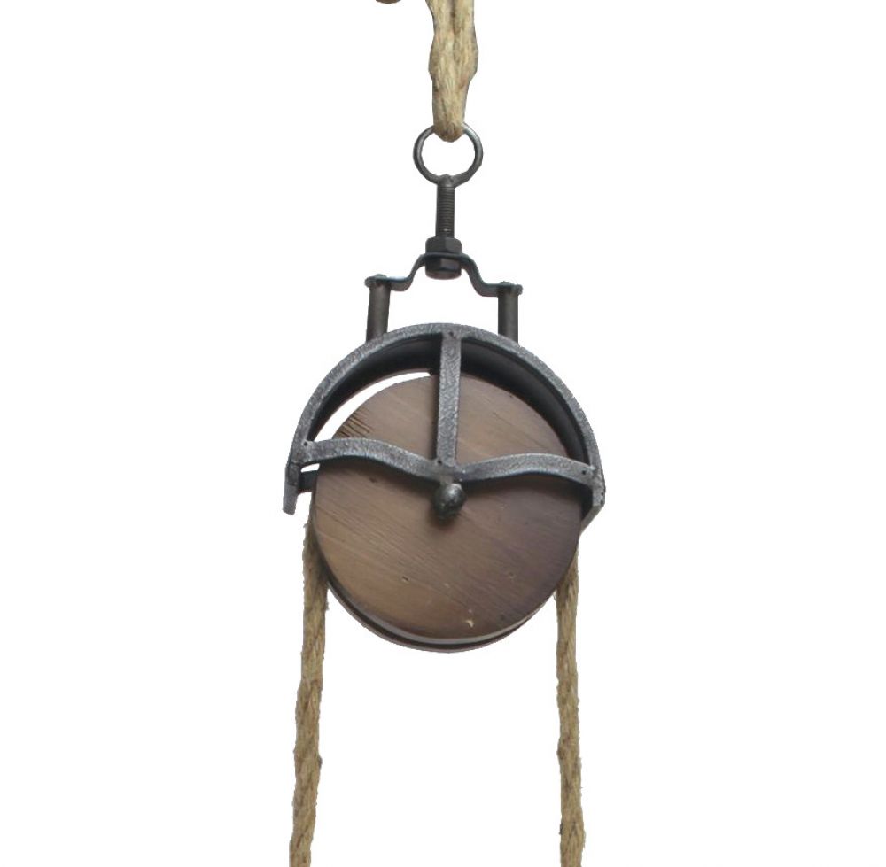 Metalleimer mit Umlenkrolle Deko Set Silber Grau MB27 Seil Dekoration Pflanztopf Pflanzen Blumentopf Kübel Seilwinde Wassereimer