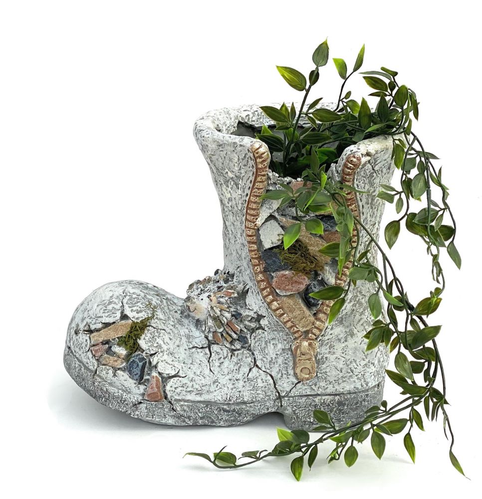 DanDiBo magnesia plant pot boot flower pot 32 cm weatherproof frostproof 715432 planter planter artificial stone garden garden decoration decorative figure garden decoration figure