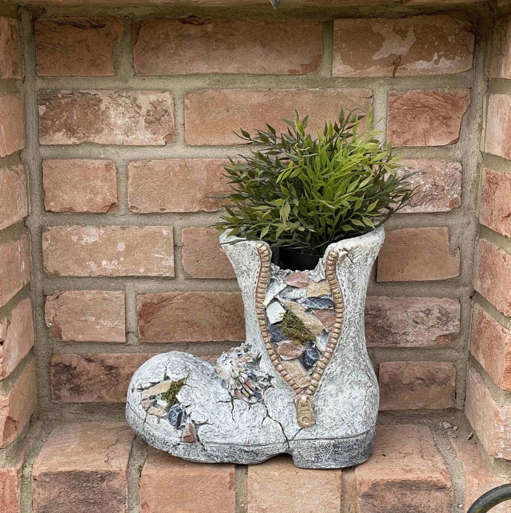 DanDiBo magnesia plant pot boot flower pot 32 cm weatherproof frostproof 715432 planter planter artificial stone garden garden decoration decorative figure garden decoration figure