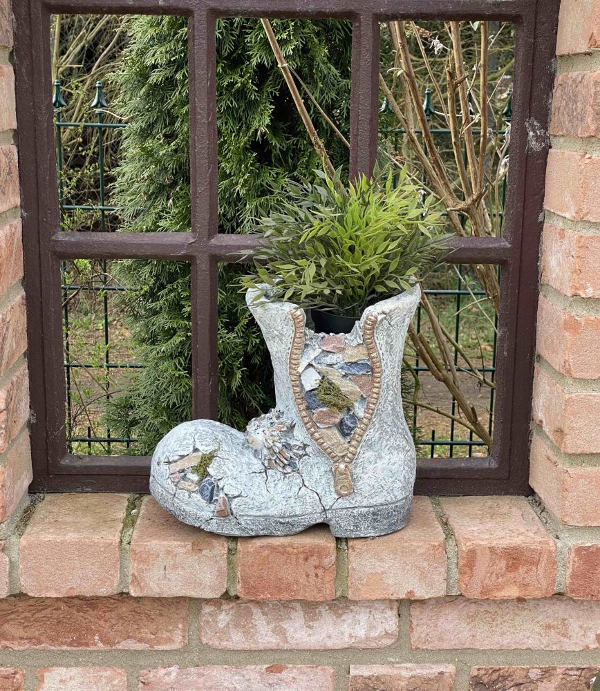 DanDiBo magnesia plant pot boot flower pot 32 cm weatherproof frostproof 715432 planter planter artificial stone garden garden decoration decorative figure garden decoration figure