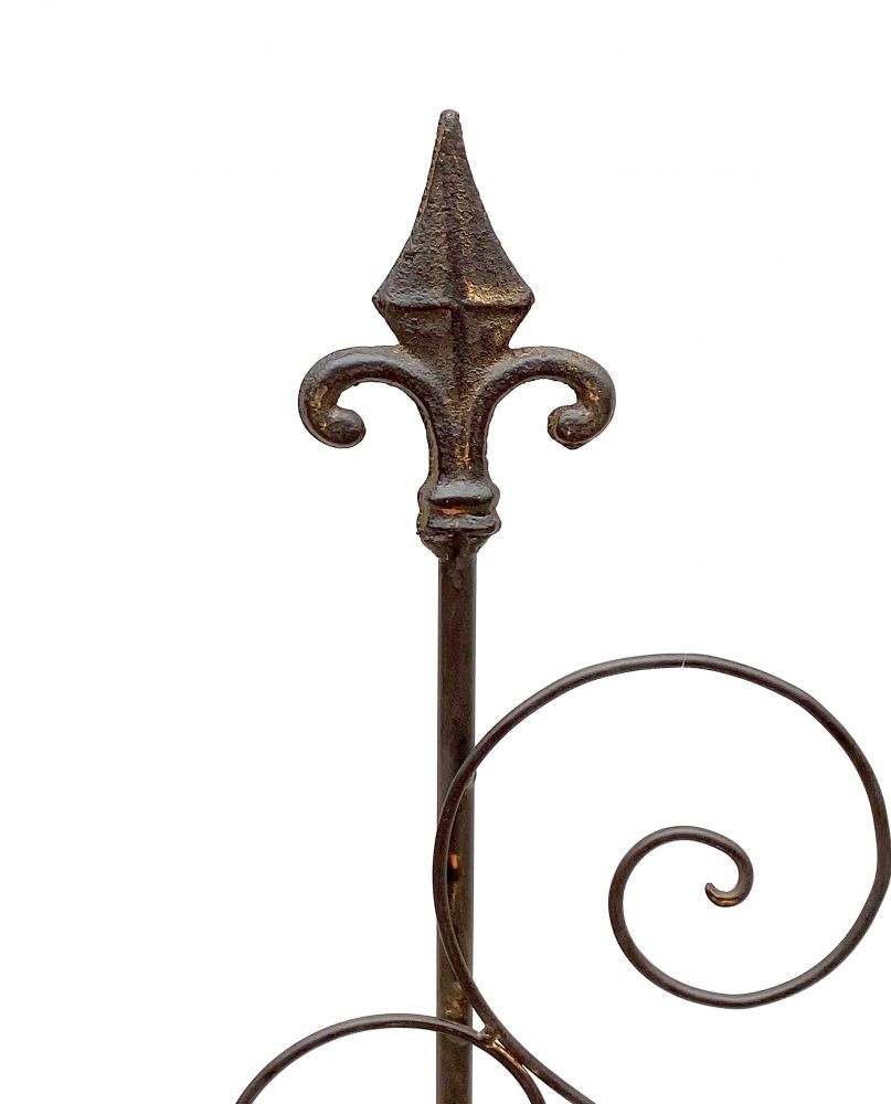 Rankhilfe Metall Blumengitter 140 cm Freistehend Rankgitter 81296 Steckzaun Kletterhilfe Stab Rost Imitat