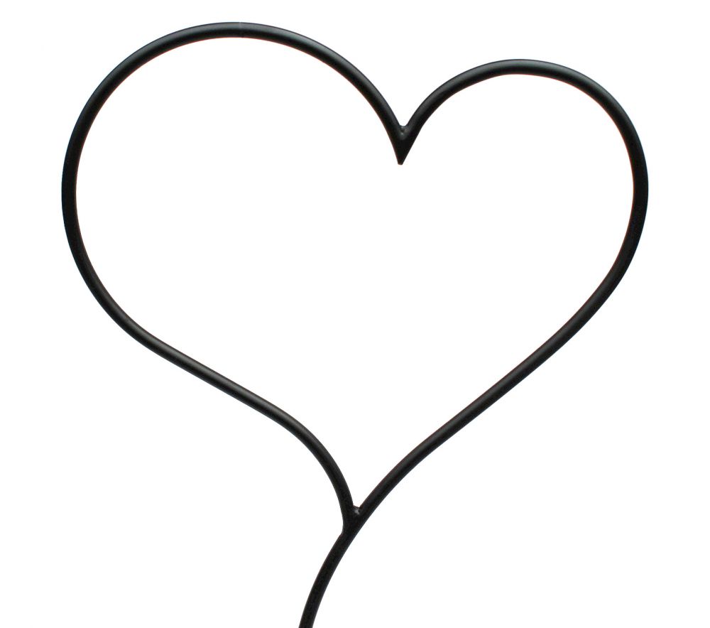 DanDiBo Rankhilfe Herz Kletterhilfe aus Metall 147 cm Bodenstecker Stecker Rankgitter