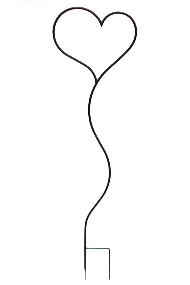 DanDiBo Rankhilfe Herz Kletterhilfe aus Metall 147 cm Bodenstecker Stecker Rankgitter