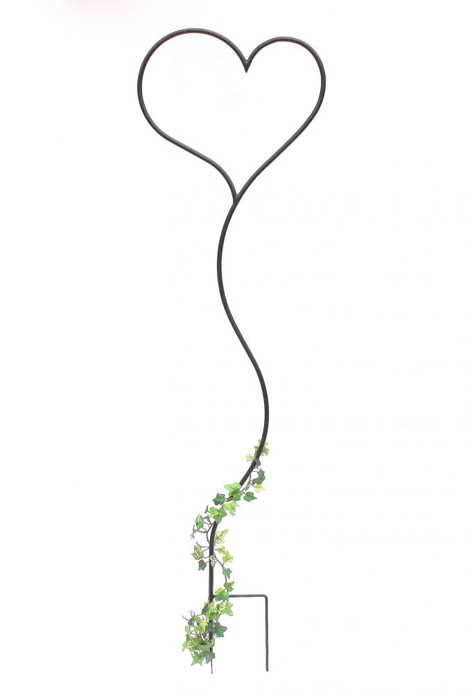 DanDiBo Rankhilfe Herz Kletterhilfe aus Metall 147 cm Bodenstecker Stecker Rankgitter