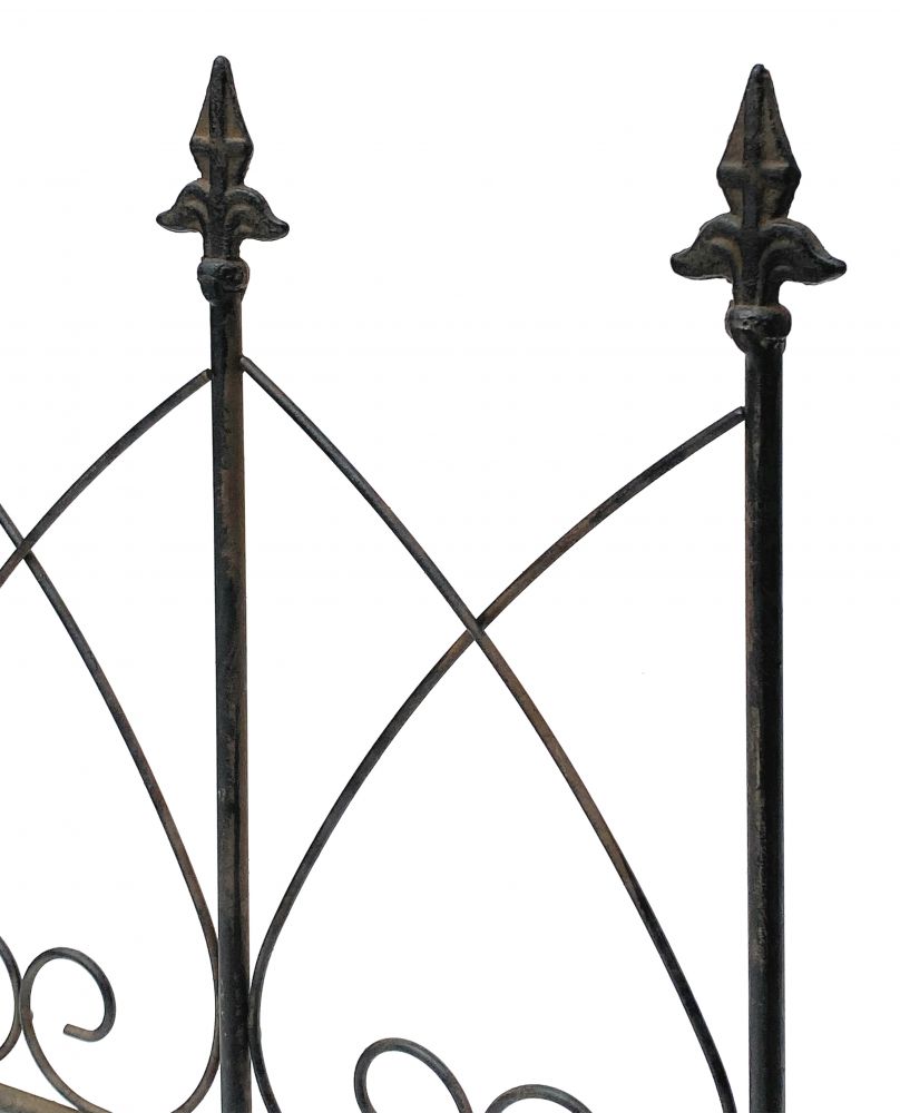 DanDiBo Rankhilfe Metall Blumengitter 60 cm Freistehend Rankgitter 96015 Steckzaun Kletterhilfe Stab Rost Imitat