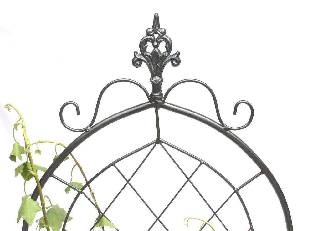 DanDiBo climbing aid metal trellis 120 cm grey 96193 climbing aid ground plug flower holder climbing column