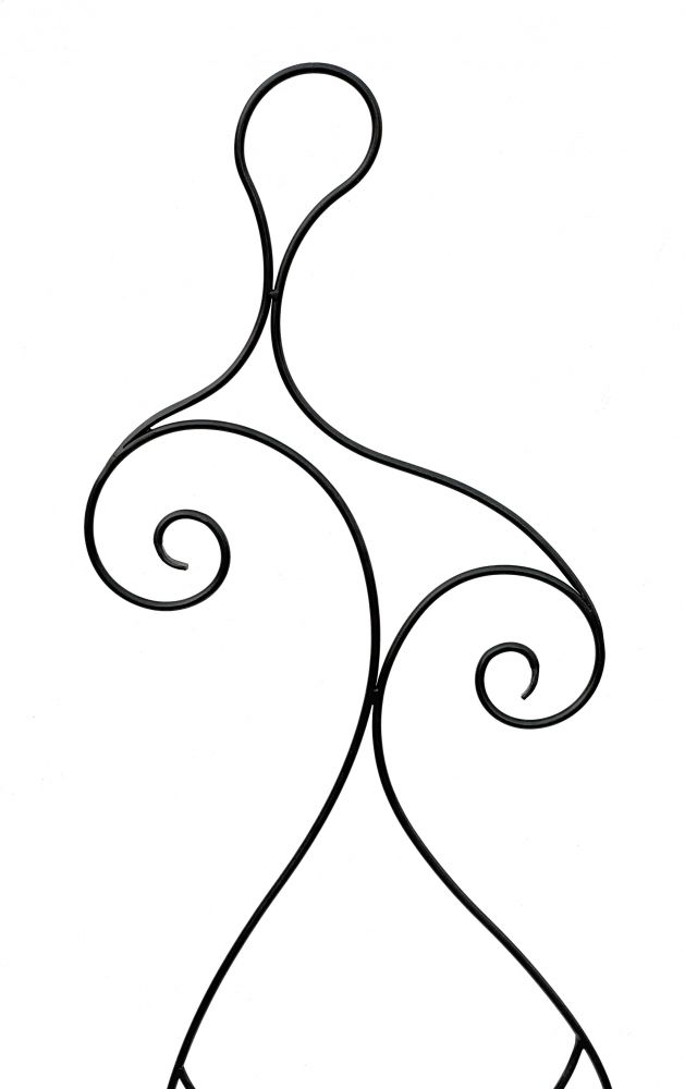 DanDiBo Design Rankhilfe Metall Rankgitter 140 cm Schwarz Frau Lora Kletterhilfe Bodenstecker Blumenhalter Ranksäule