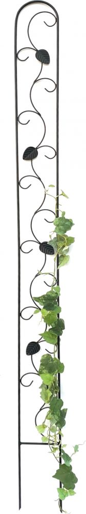 DanDiBo Rankhilfe Metall Rankgitter 140 cm Schwarz Rankstab Kletterhilfe Bodenstecker 96249 Blumenhalter Ranksäule