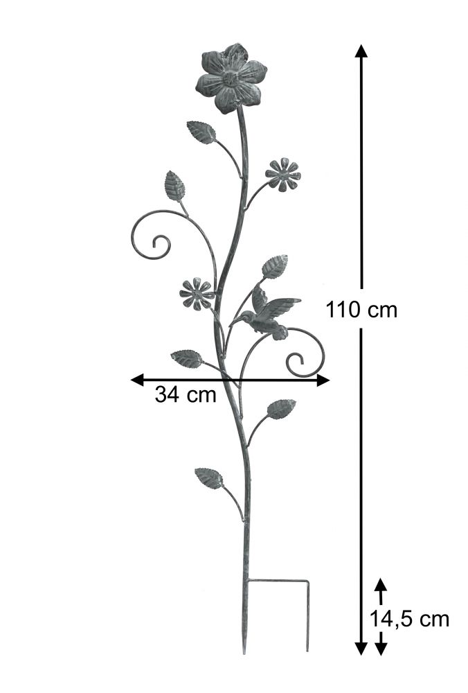 DanDiBo climbing support with flower trellis made of metal H-110 cm Climbing support 96014 Vine for climbing plants Vintage