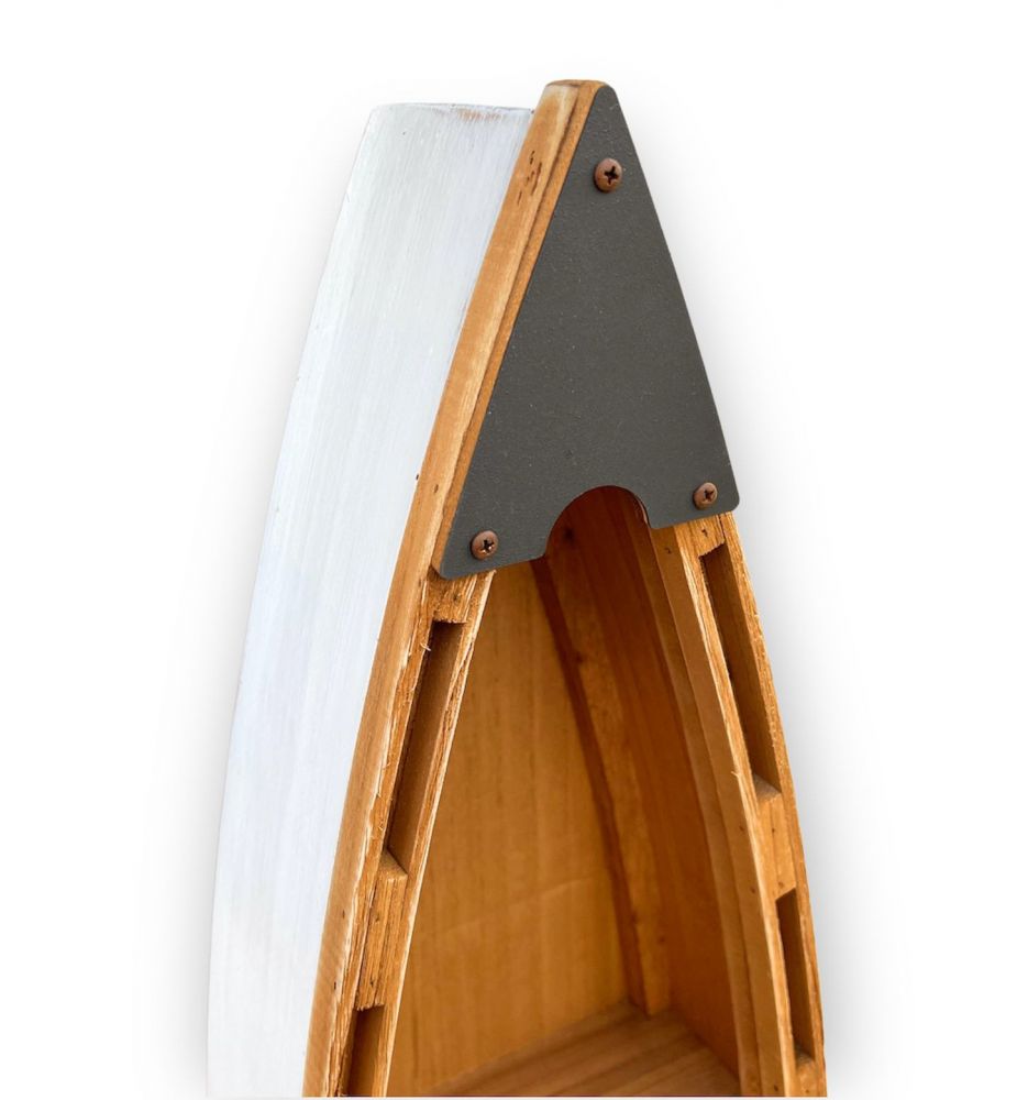 DanDiBo Shelf Boat Wall shelf 120 cm in boat shape made of wood Antique MR83 Maritime boat shelf Bathroom shelf Bathroom cabinet Brown for the wall