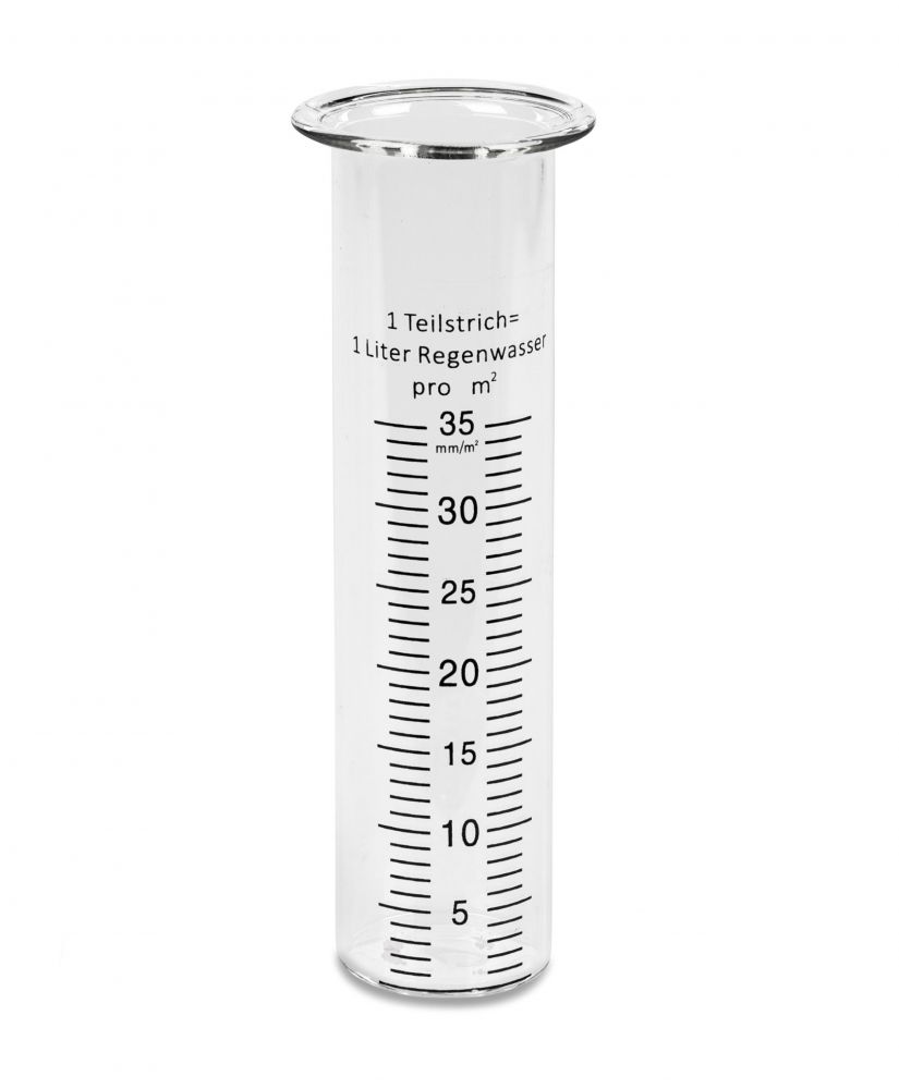 DanDiBo rain gauge glass 15 cm [up to 35 mm/m?] 556660 - Replacement glass for rain gauge weather frog, owl, hare, snail, tortoise, grasshopper, bird