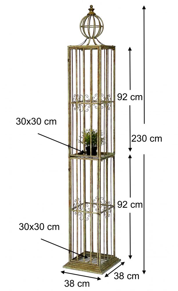 DanDiBo Rosensäule Rosenturm Rankhilfe Metall 230 cm Ranksäule 93970 Rankgitter Rosen Säule Garten
