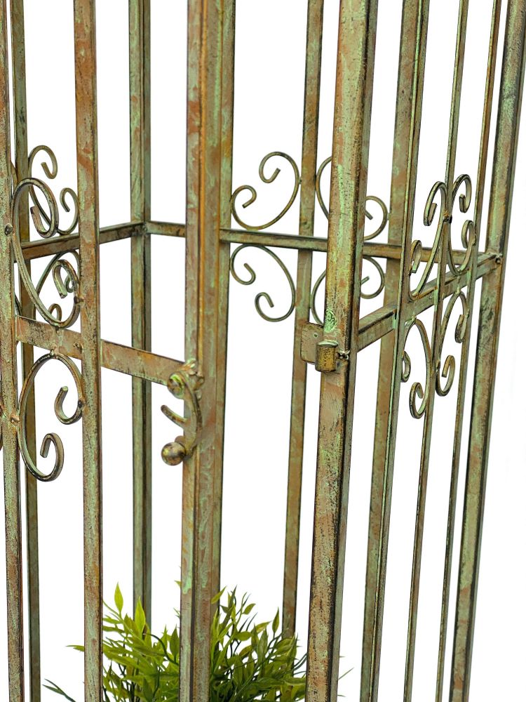 DanDiBo Rosensäule Rosenturm Rankhilfe Metall 230 cm Ranksäule 93970 Rankgitter Rosen Säule Garten