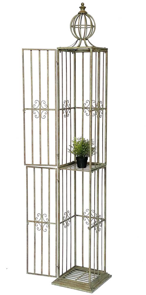 DanDiBo Rosensäule Rosenturm Rankhilfe Metall 230 cm Ranksäule 93970 Rankgitter Rosen Säule Garten