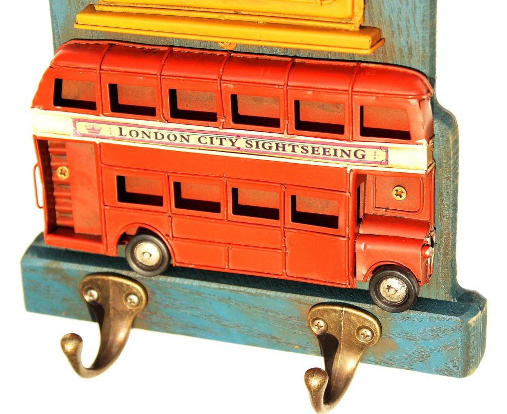 Key hook 22608 Blue 33 cm Key strip with picture frame Wall hook