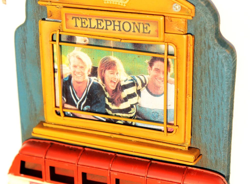 Key hook 22608 Blue 33 cm Key strip with picture frame Wall hook