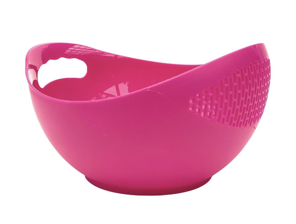 Bowl with colander Plastic 521 Pink Pasta colander Kitchen colander Washing bowl Draining colander Salad bowl Dishwasher-safe