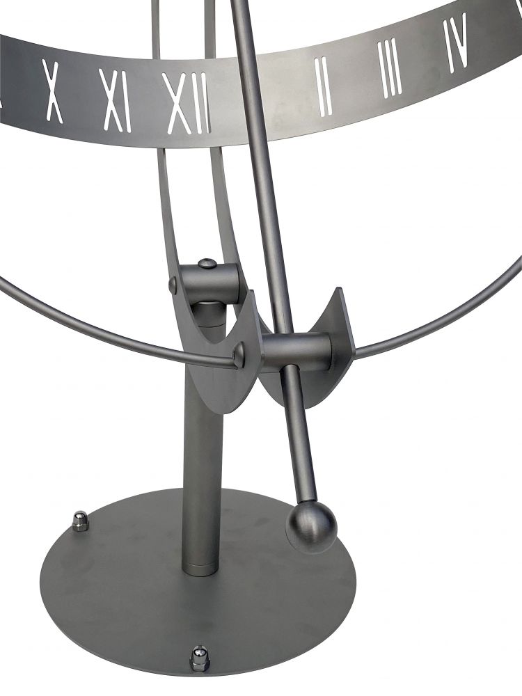 DanDiBo Sundial Stainless steel for the garden 70 cm Stainless steel 96207 with column Adjustable Weatherproof Garden clock Modern metal