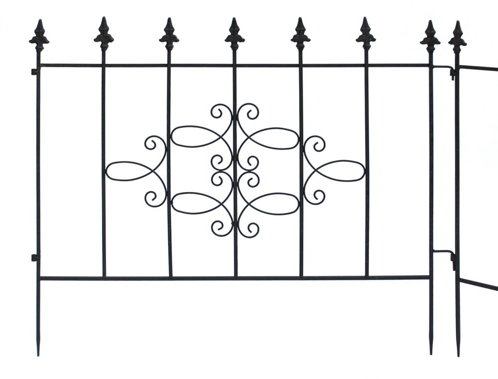 Steckzaun Perugia 20689 Rankhilfe Rankgitter aus Metall B-75cm Kletterhilfe Zaun