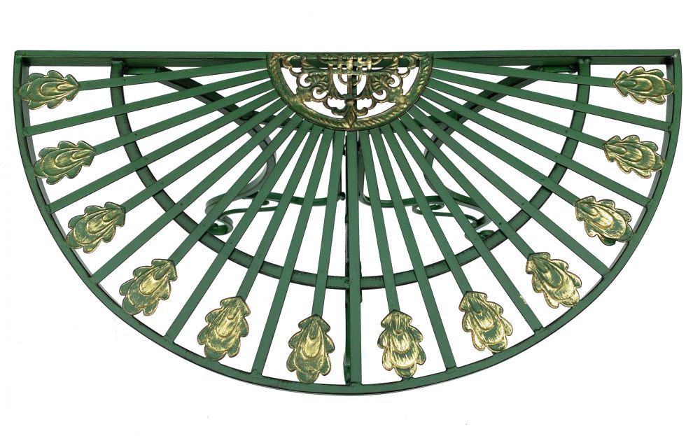 Table Half-round wall table 93995 Side table metal 80 cm Garden table Half-round table Wall console Console wall