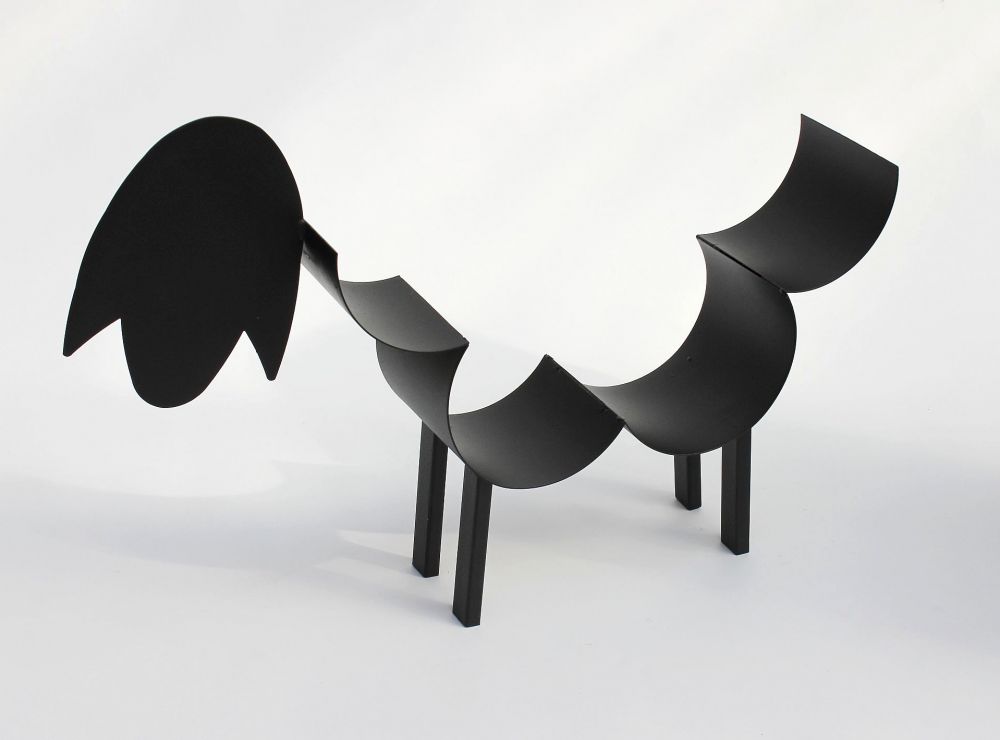 DanDiBo Toilet roll holder Black Metal Sheep Toilet roll holder Toilet roll holder Free-standing Toilet paper holder Toilet roll holder