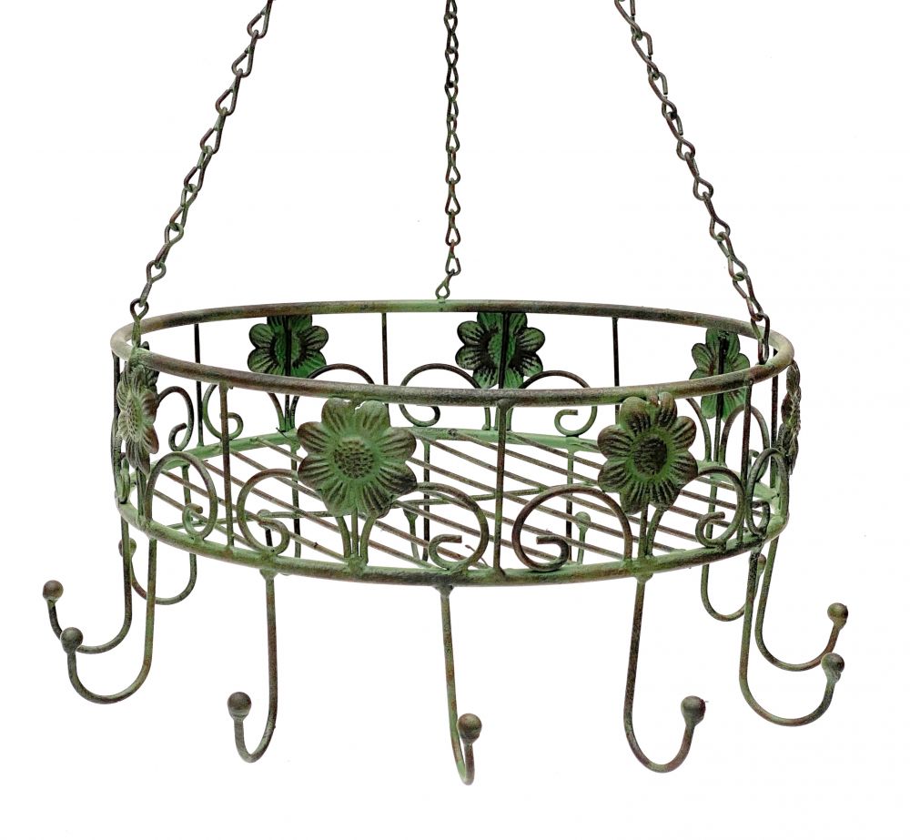 DanDiBo pot hanger 96006 Pan hanger D-39 cm Ceiling shelf Hanging shelf hanger Sausage crown