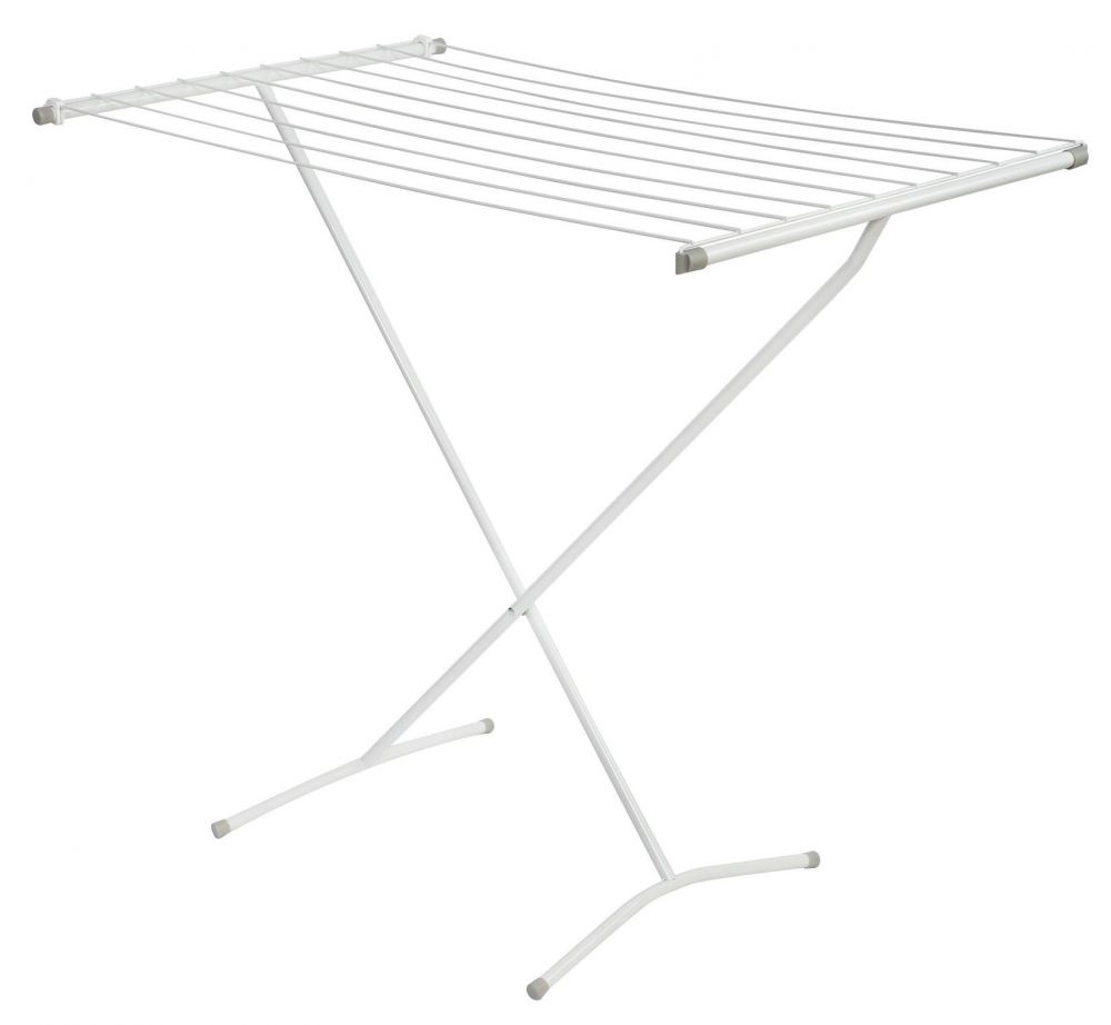 DanDiBo Wäscheständer Badewanne Standtrockner Weiß 93874 Faltbar Schmal Metall ohne Flügel ohne Rollen Platzsparend Zusammenklappbar