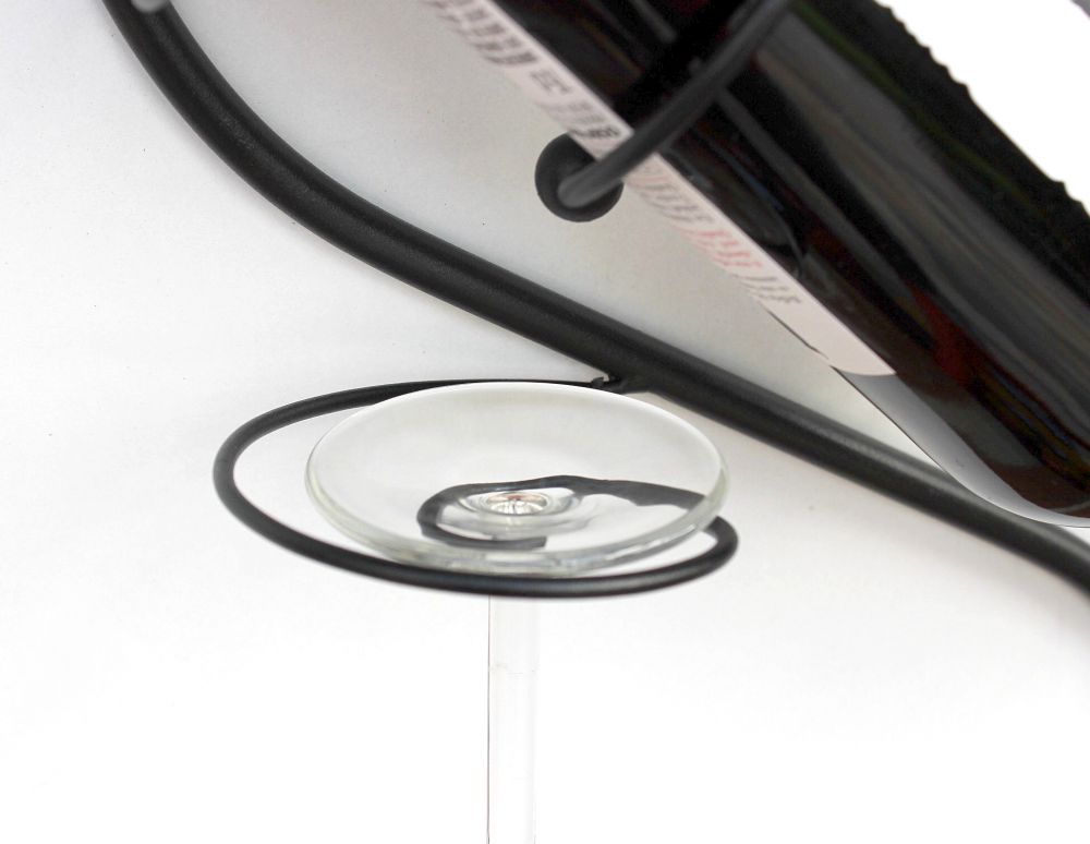 DanDiBo Wandbild Weinregal Herz Flaschenständer aus Metall 38 cm Flaschenhalter